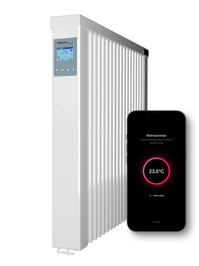 AeroFlow® Smart Elektroheizung 1300 Watt mit FlexiSmart Pro Steuerung