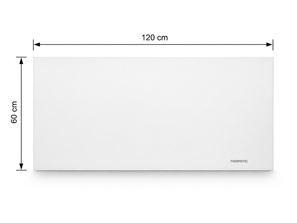 Thermotec LUMERA 800 Infrarot-Heizpaneel mit X3D Funkthermostat, 60 x 120 cm