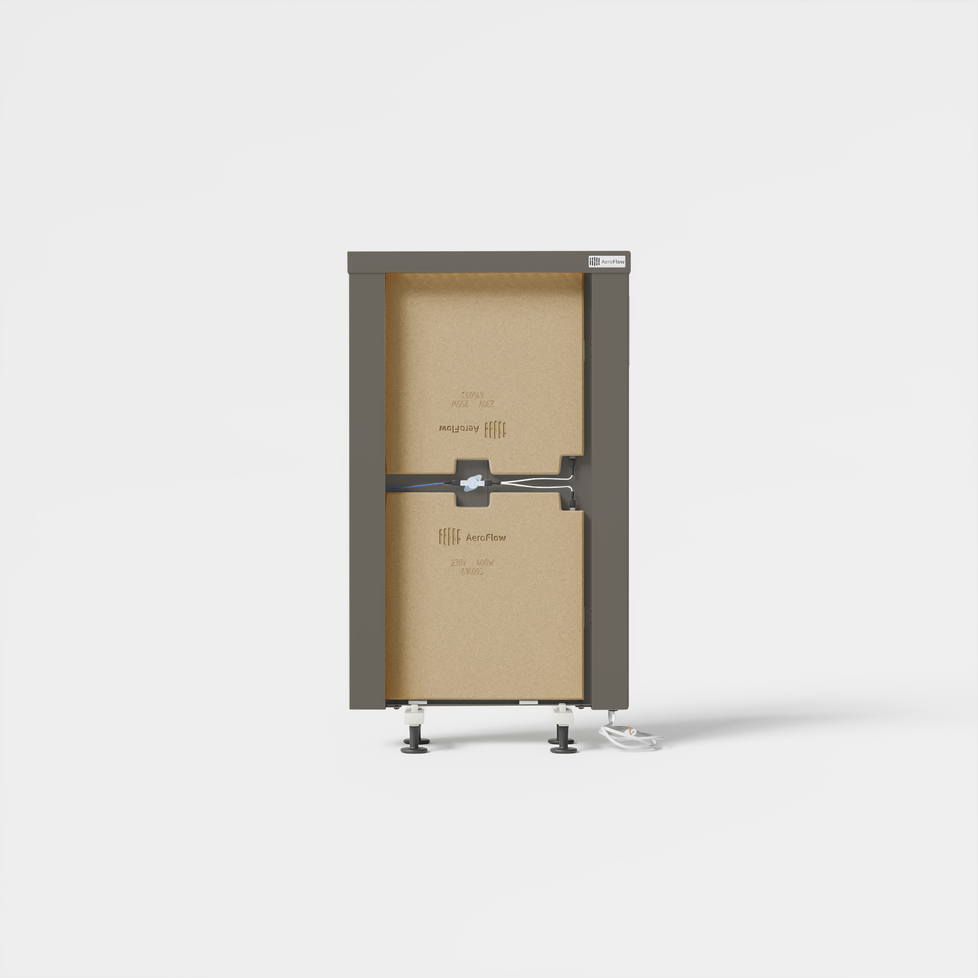 AeroFlow® Elektroheizung Compact Smart 650 Watt RAL 7039 Quarzgrau