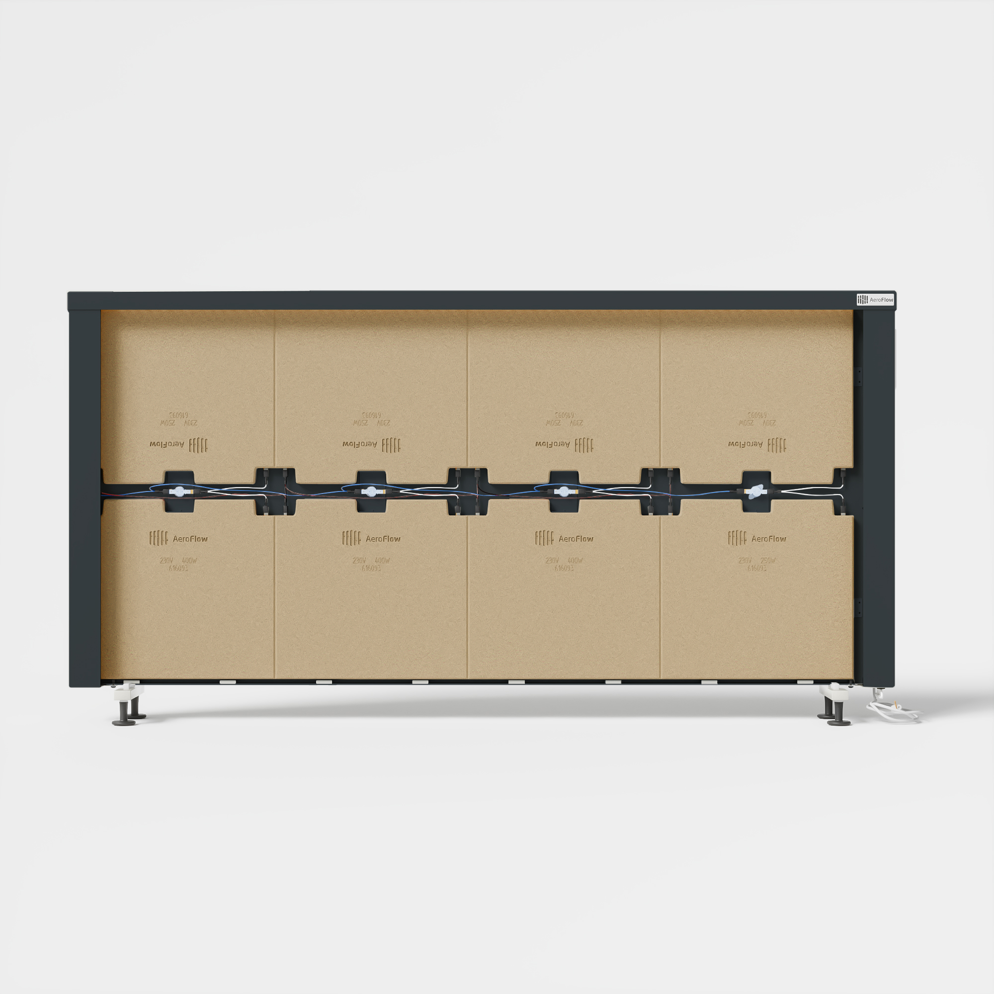 AeroFlow® Elektroheizung Compact Smart 2450 Watt RAL 7016 Anthrazitgrau