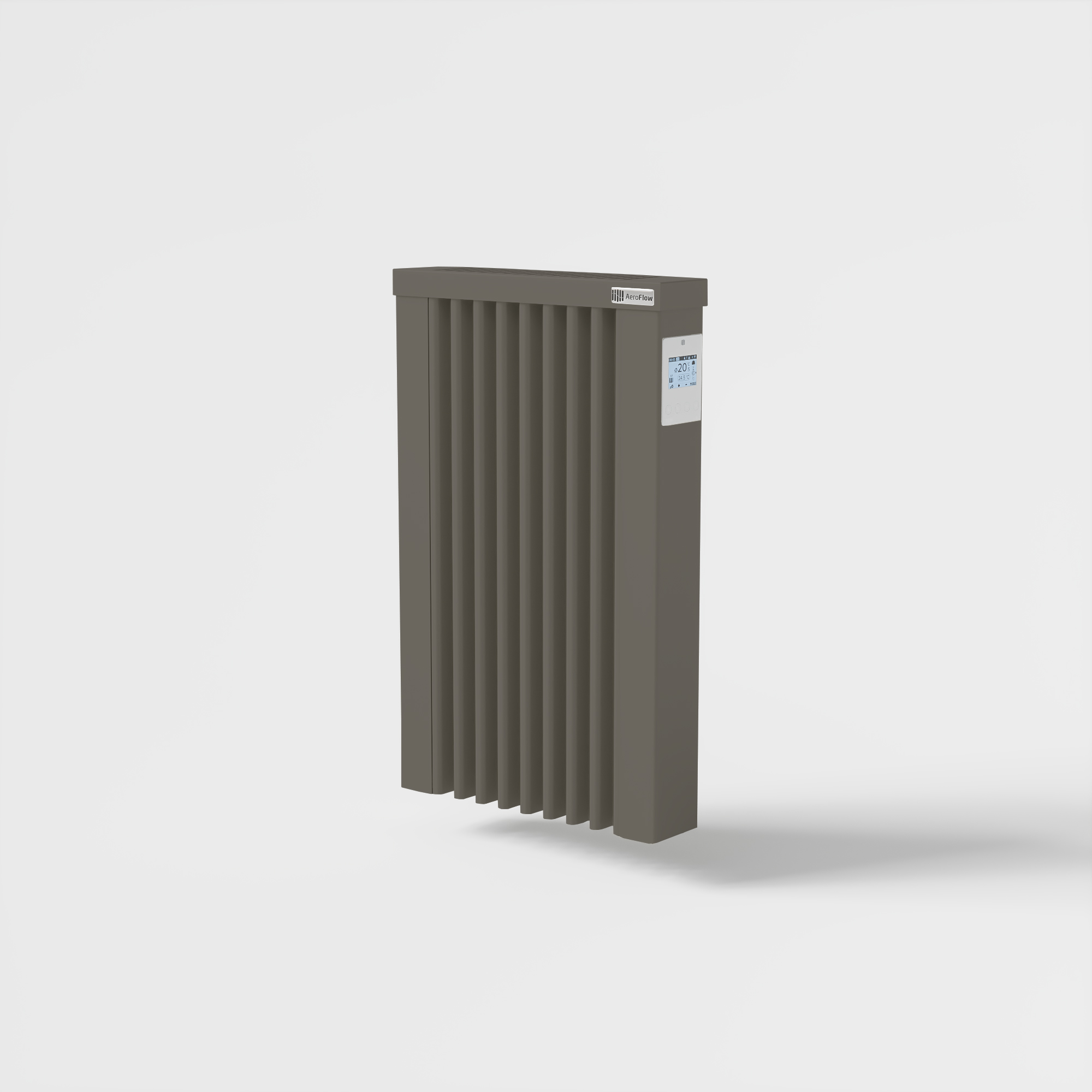 AeroFlow® Elektroheizung Compact Smart 650 Watt RAL 7039 Quarzgrau