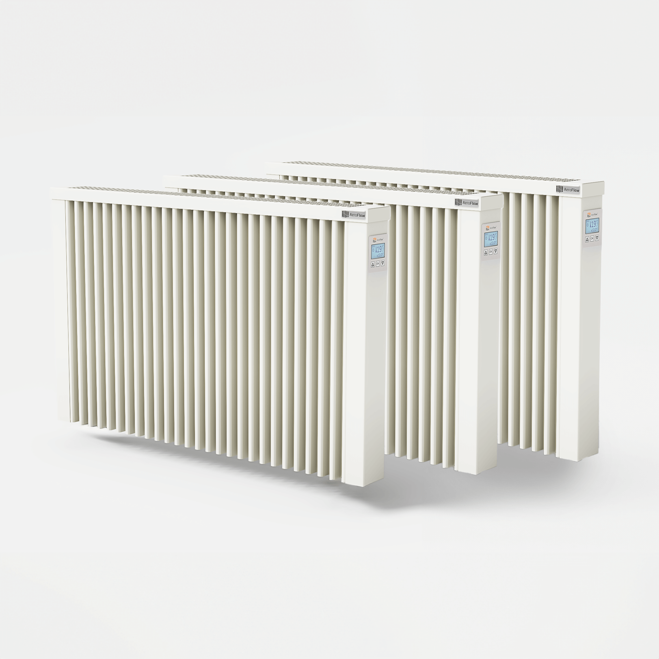 3er Paketset AeroFlow® Elektroheizung Compact Standard 1950 Watt